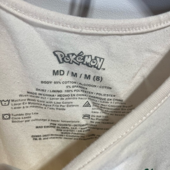 Pokemon Cream + Green Dress with Shamrocks and Eevee - Picture 3 of 7